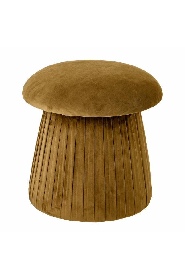 Bloomingville Roberta Pouf, Yellow, Polyester