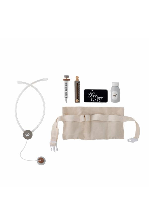Bloomingville Mini Doran Play Set, Doctor, Grey, FSC®100%, Beech
