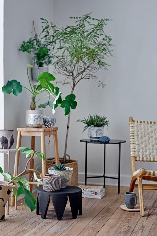 Bloomingville Nala Flowerpot, Black, Terracotta