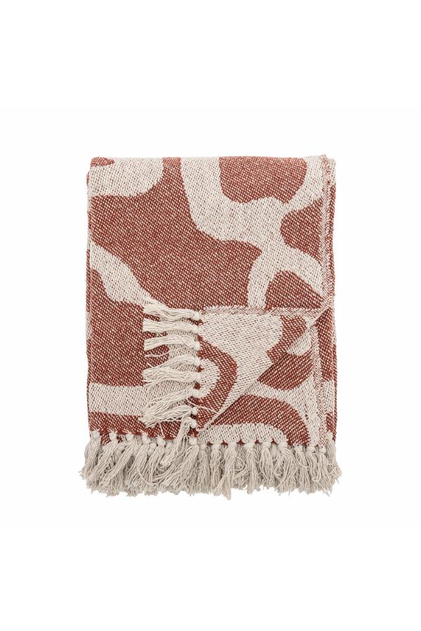 Bloomingville Salobre Throw, Brown, Recycled Cotton