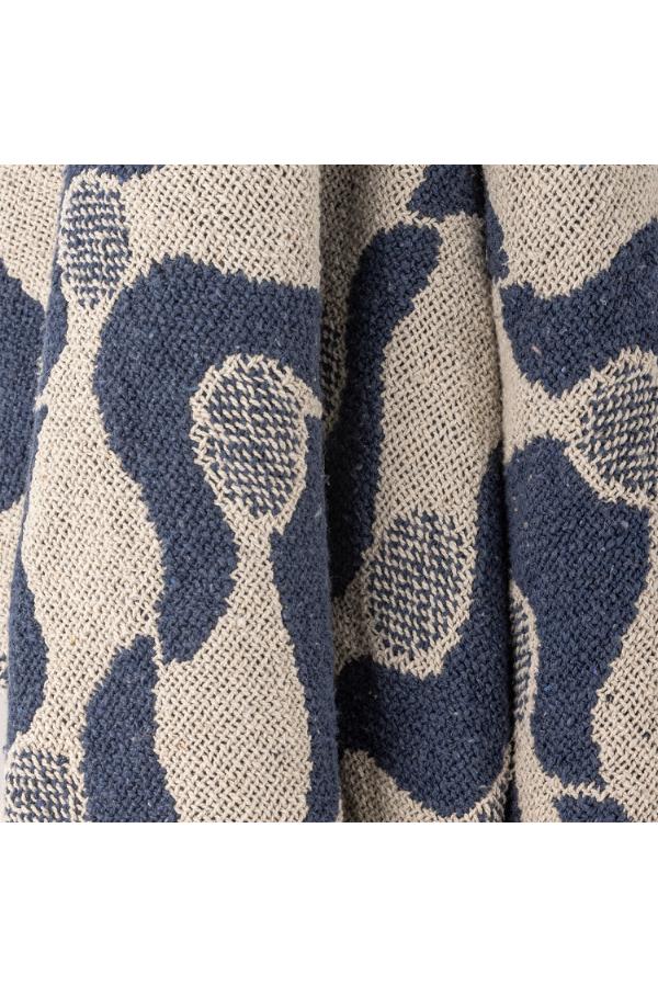 Creative Collection Santena Throw, Blue, Recycled Cotton