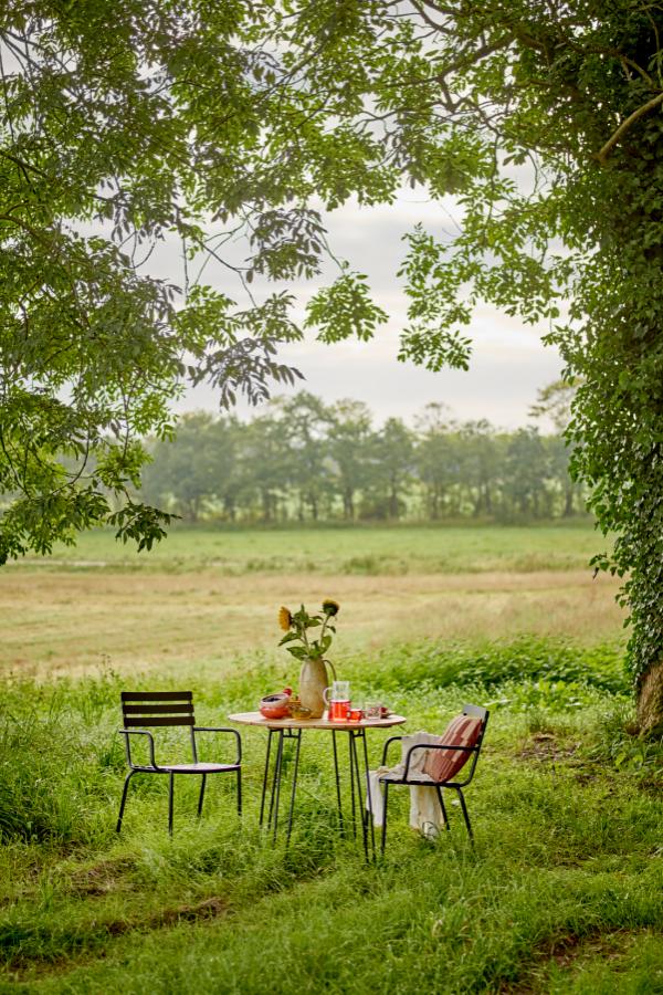 Bloomingville Monsi Dining Chair, Black, Galvanized Metal