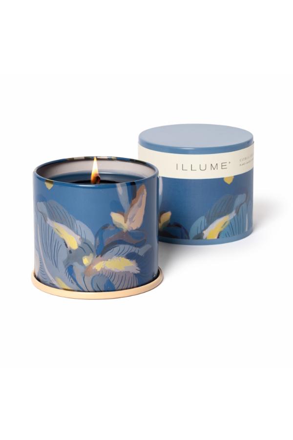 Illume Citrus Crush Vanity Tin Candle, Blue,