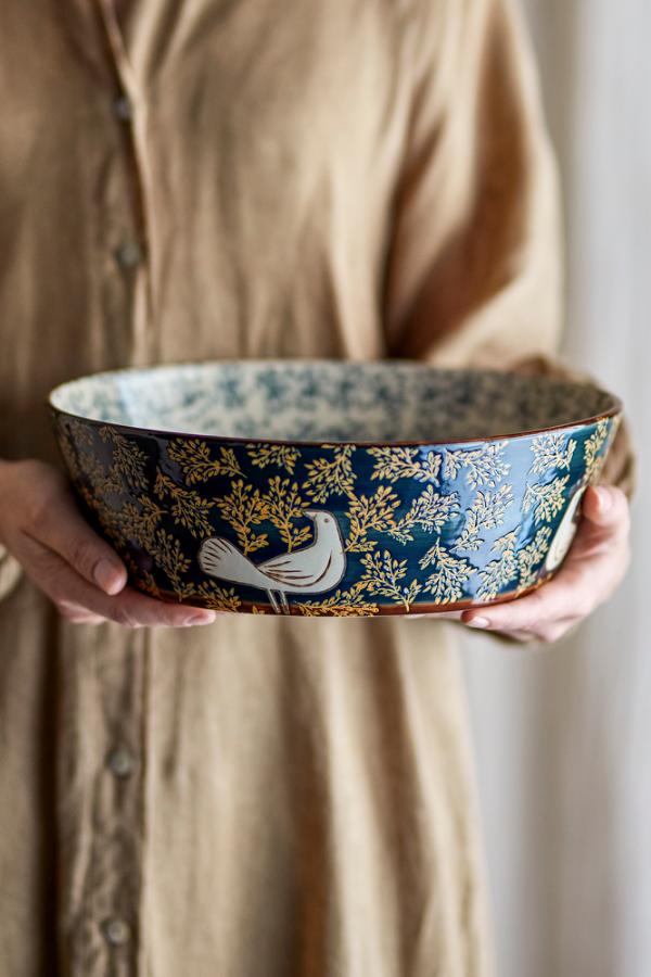 Bloomingville Hezha Bowl, Blue, Stoneware