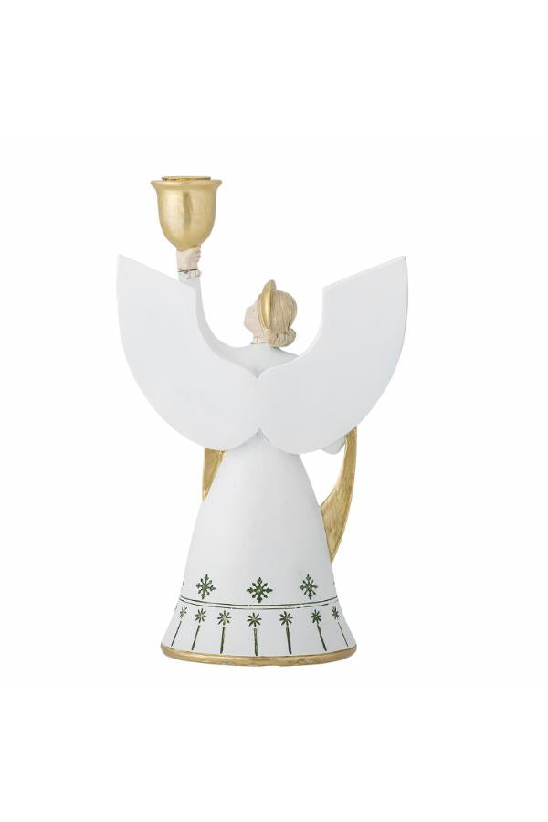 Bloomingville Evangeline Candle Holder, White, Polyresin