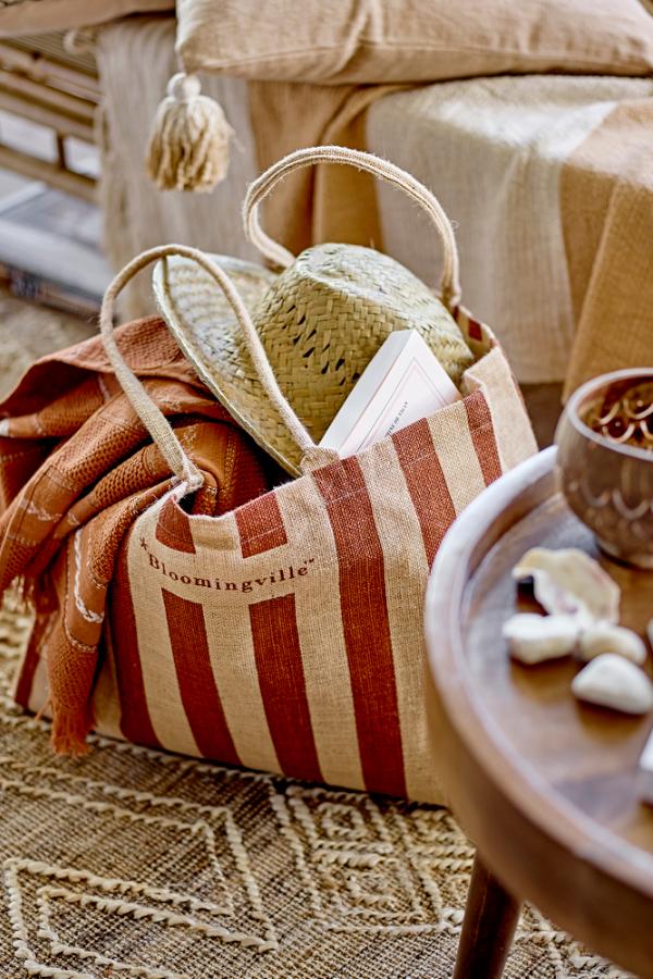 Bloomingville Bergamo Shopping Bag, Brown, Jute