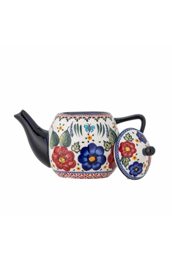 Creative Collection Florist Teapot w/Teastrainer, Multi, Stoneware