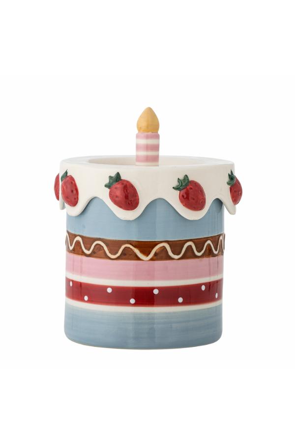 Bloomingville Mini Milkya Jar w/Lid, Multi, Stoneware