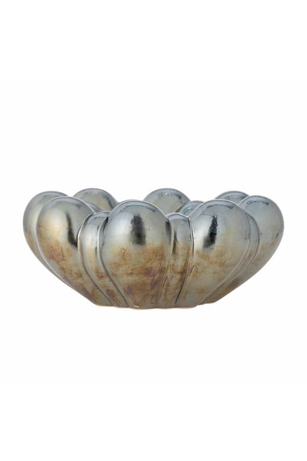Bloomingville Sheeran Bowl, Silver, Stoneware