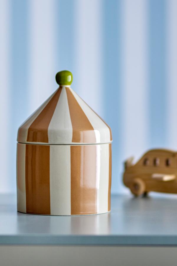 Bloomingville Mini Cimmi Jar w/Lid, Nature, Stoneware