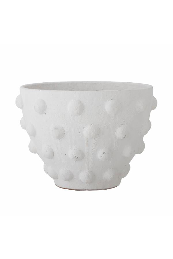 Bloomingville Rokiya Deco Flowerpot, White, Terracotta