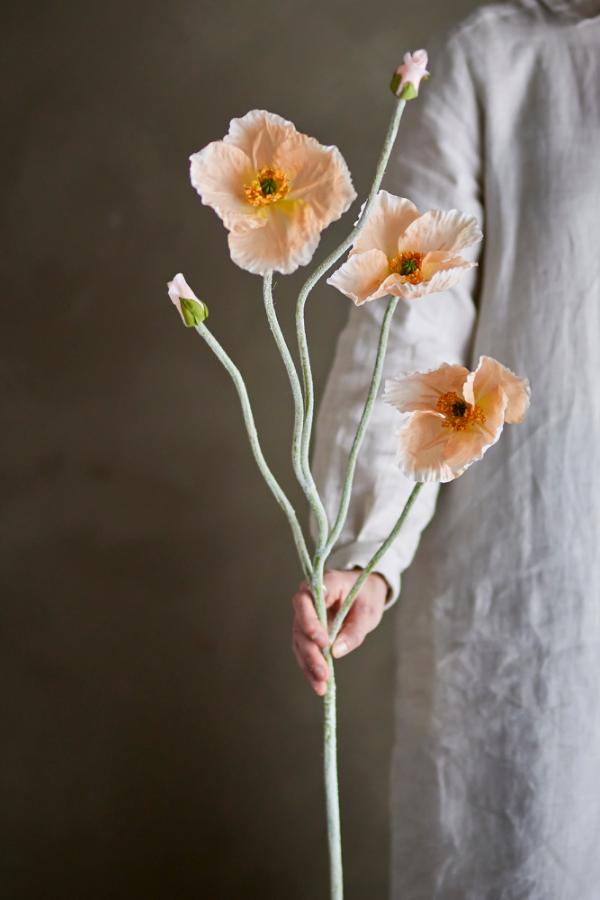 Bloomingville Poppy Stem, Nature, Artificial Flowers