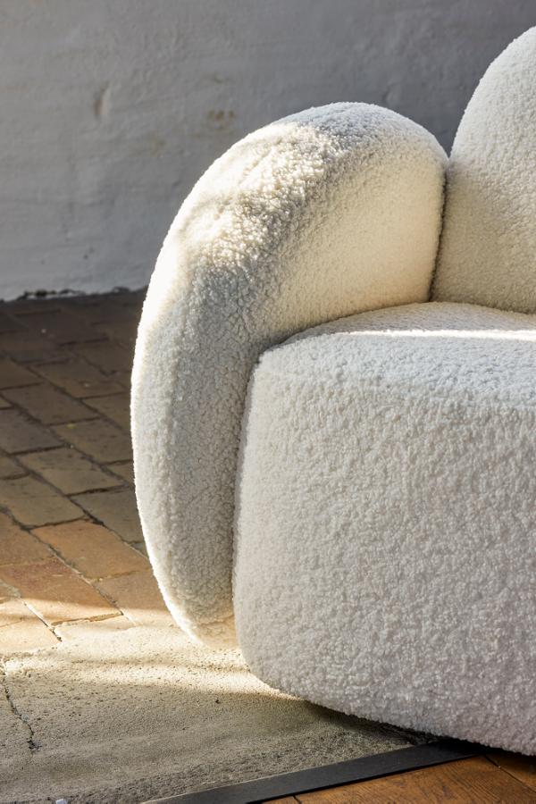 Bloomingville Zanno Lounge Chair, White, FSC®Mix, Pine