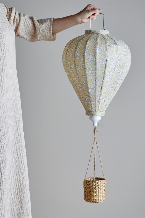 Bloomingville Mini Pomp Mobile, Yellow, Polyester