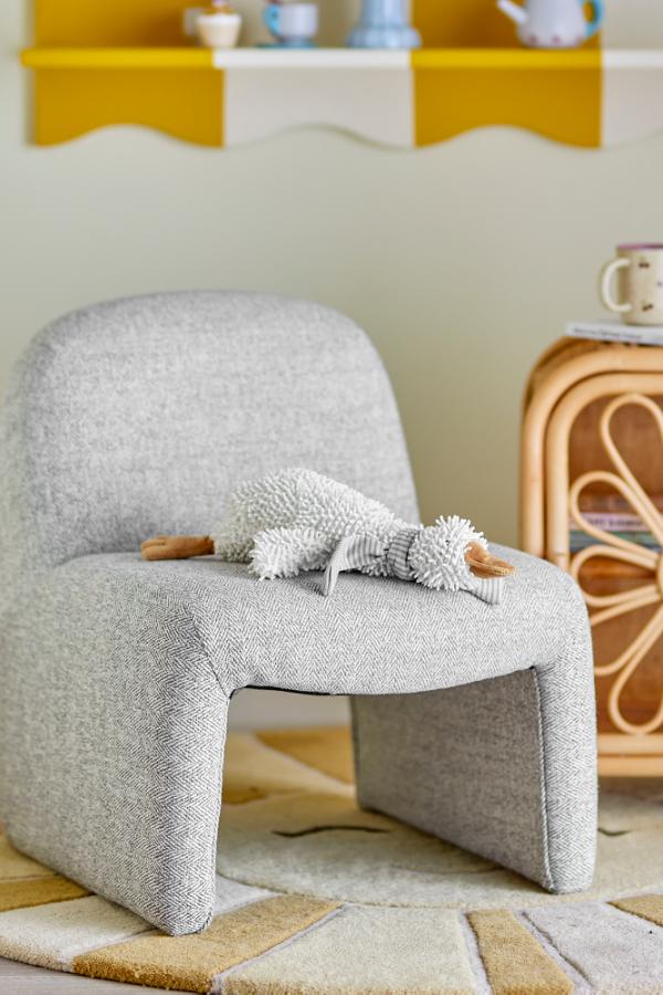 Bloomingville Mini Neel Chair, Grey, FSC®100% Plywood