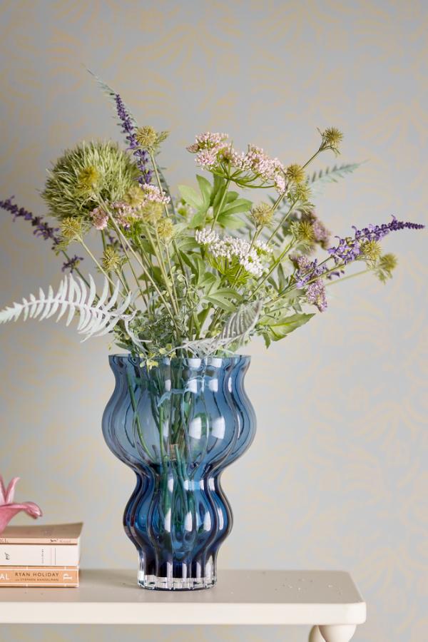 Bloomingville Zanna Vase, Blue, Glass