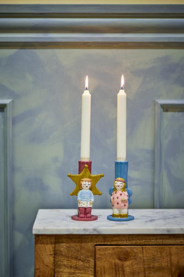 Bloomingville Bisby Candle Holder, Multi, Stoneware