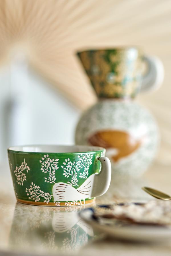 Bloomingville Hezha Bowl, Green, Stoneware