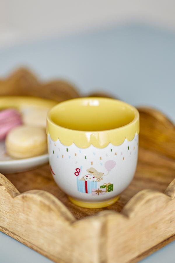 Bloomingville Mini Celebrate Cup, Yellow, Stoneware