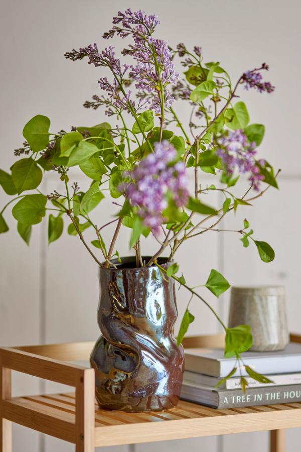 Bloomingville Apio Vase, Black, Stoneware