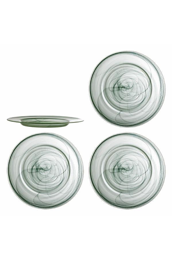 Bloomingville Amelie Plate, Green, Glass
