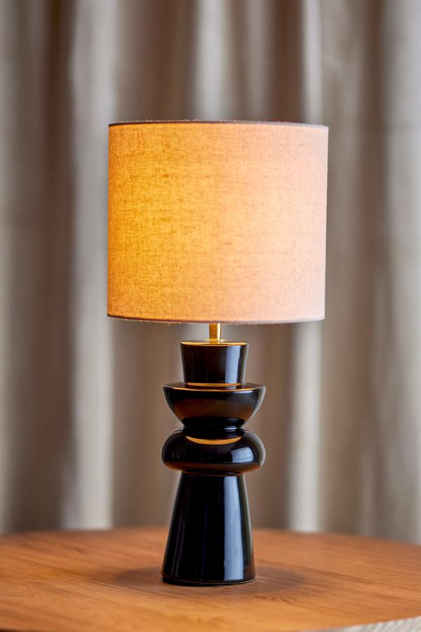 Bloomingville Lio Table lamp, Black, Stoneware