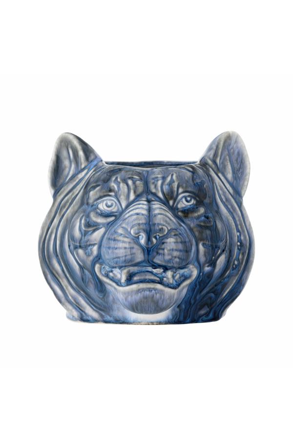 Creative Collection Abner Flowerpot, Blue, Stoneware