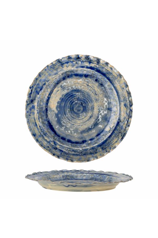 Creative Collection Rowan Serving Plate, Blue, Stoneware