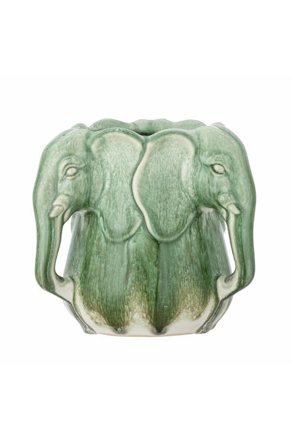 Bloomingville Pontus Vase, Green, Stoneware