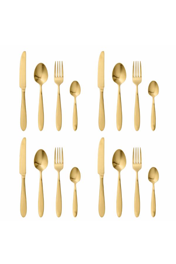 Bloomingville Frea Cutlery, Gold, Stainless Steel