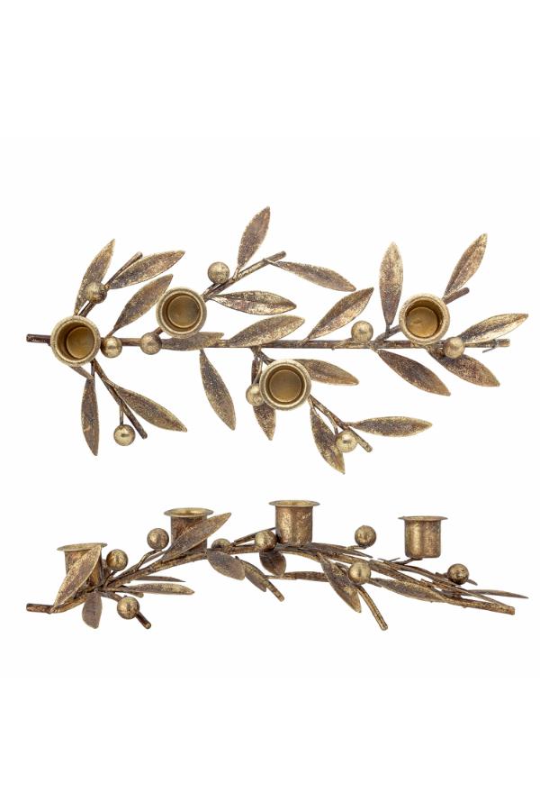 Bloomingville Mirabel Candle Holder, Gold, Metal