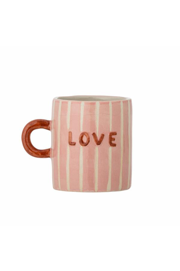 Bloomingville Cherish Mug, Rose, Stoneware