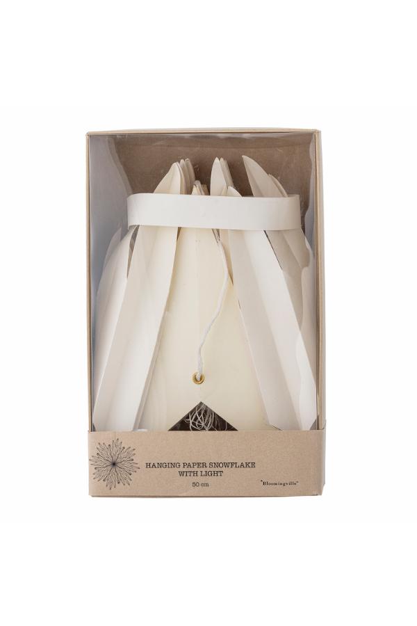 Bloomingville Elijas Star w/Light, White, FSC®Mix, Paper