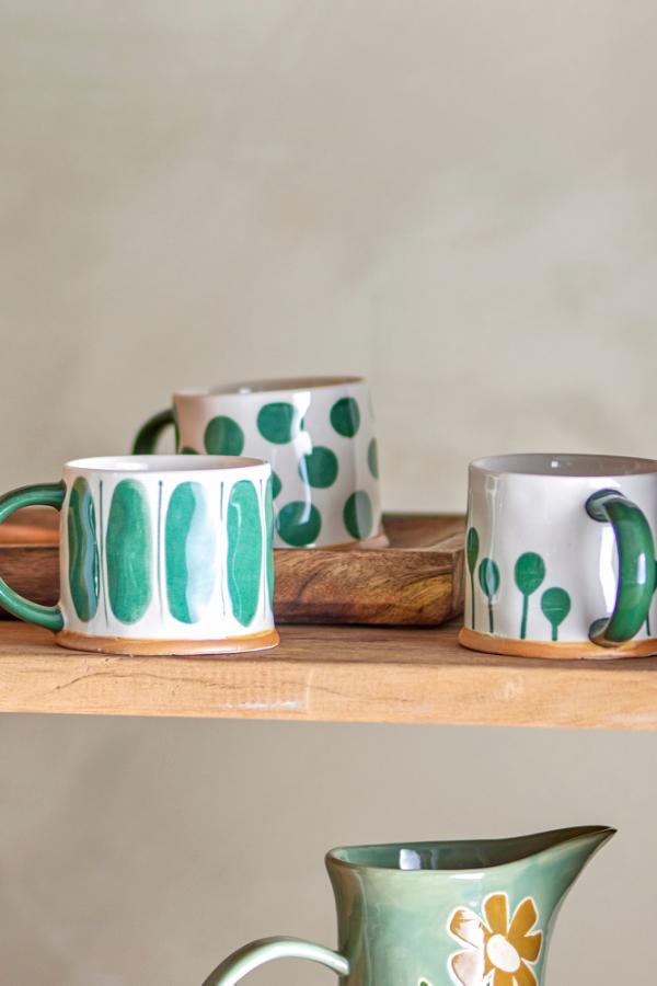 Creative Collection Linora Mug, Green, Stoneware
