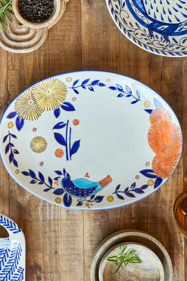 Creative Collection Lynna Serving Plate, Multi, Stoneware