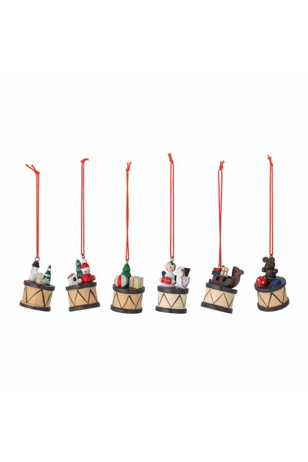 Bloomingville Bertie Ornament, Red, Birch