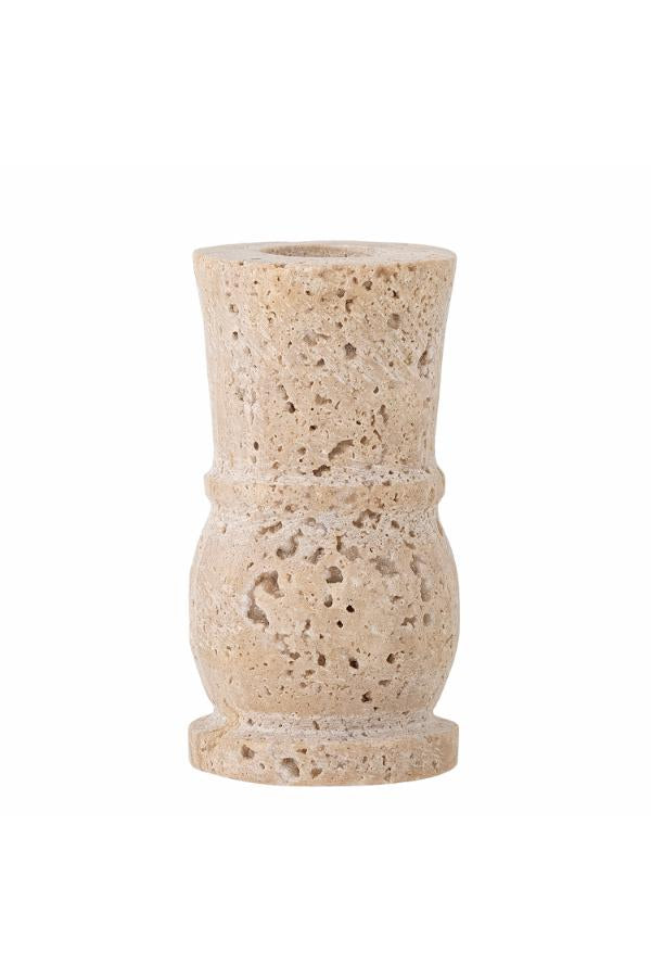 Bloomingville Ilise Candle Holder, Nature, Travertine