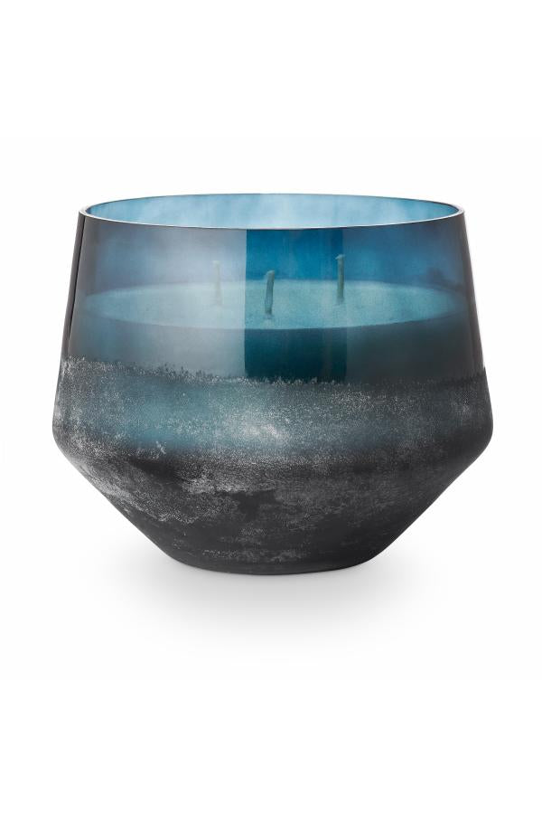 Illume Hidden Lake Baltic Glass Candle, Blue,