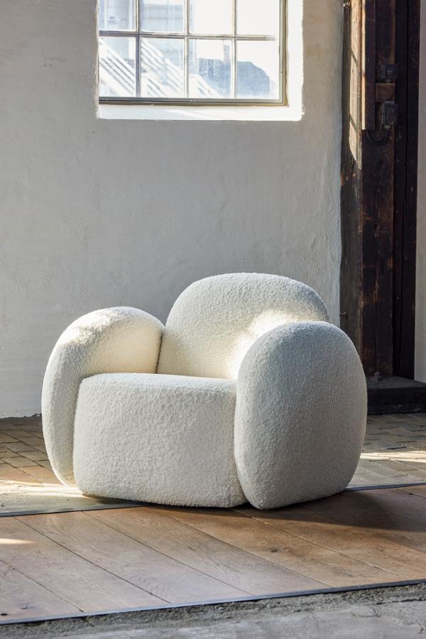 Bloomingville Zanno Lounge Chair, White, FSC®Mix, Pine