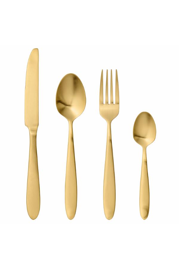 Bloomingville Frea Cutlery, Gold, Stainless Steel
