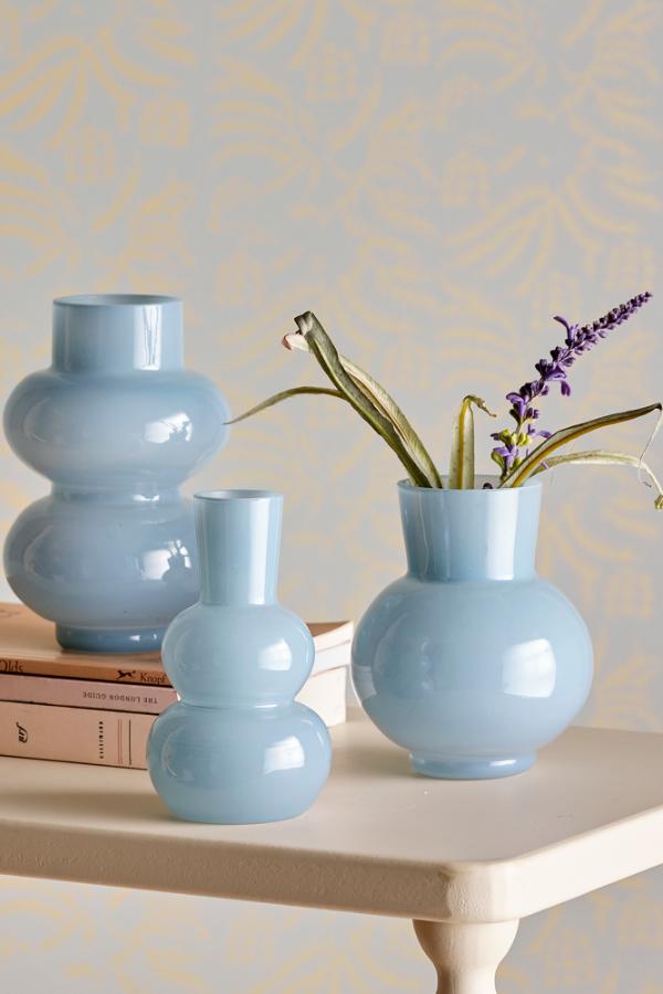 Bloomingville Kinsie Vase, Blue, Glass