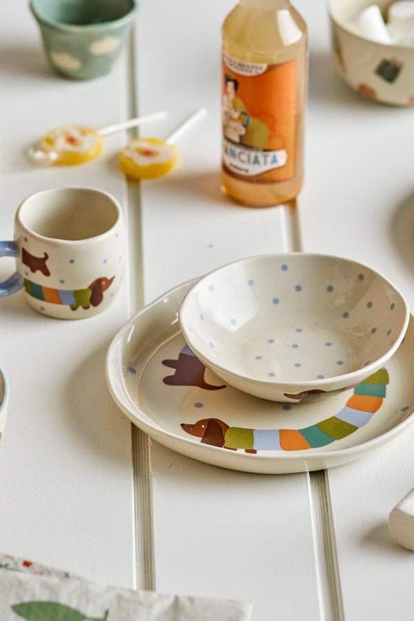 Bloomingville Mini Charlie Tableware Set, Multi, Stoneware
