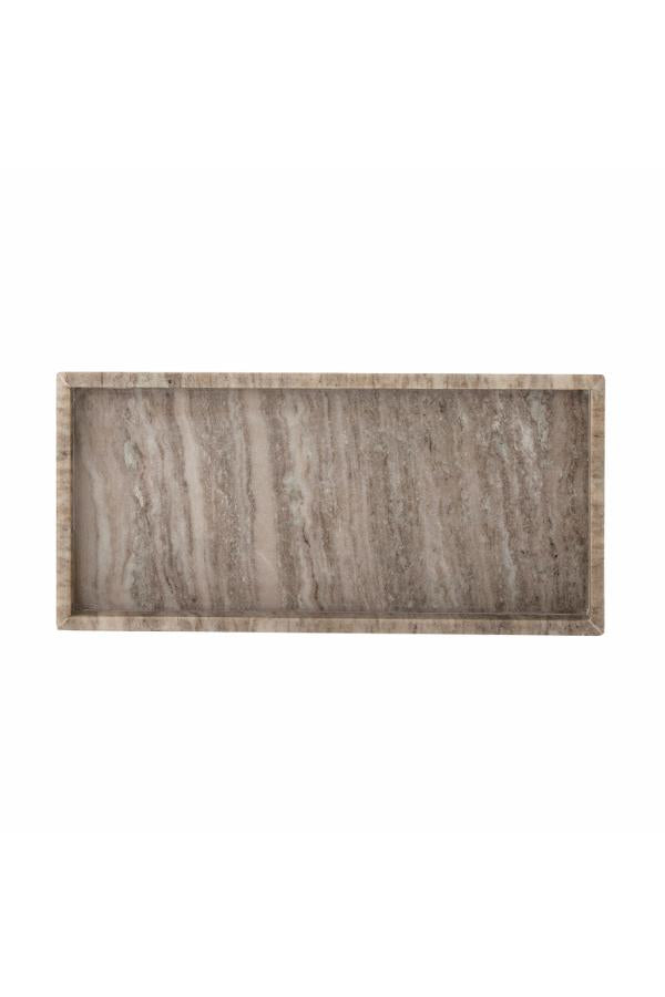 Bloomingville Majsa Tray, Brown, Marble