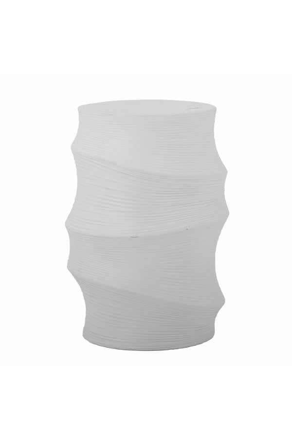 Bloomingville Volise Side Table, White, Stoneware