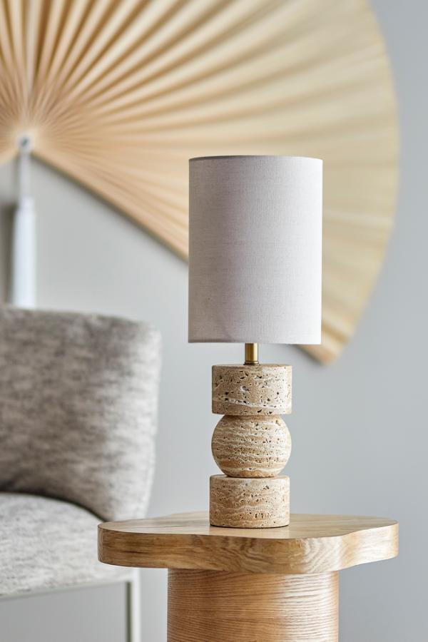 Bloomingville Marci Table lamp, Nature, Travertine