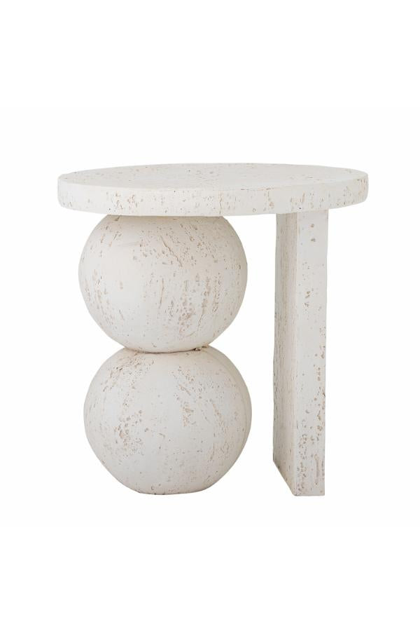 Bloomingville Tally Side Table, White, Resin