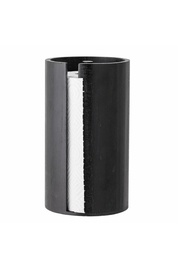 Bloomingville Celian Kitchen Paper Stand, Black, Paulownia