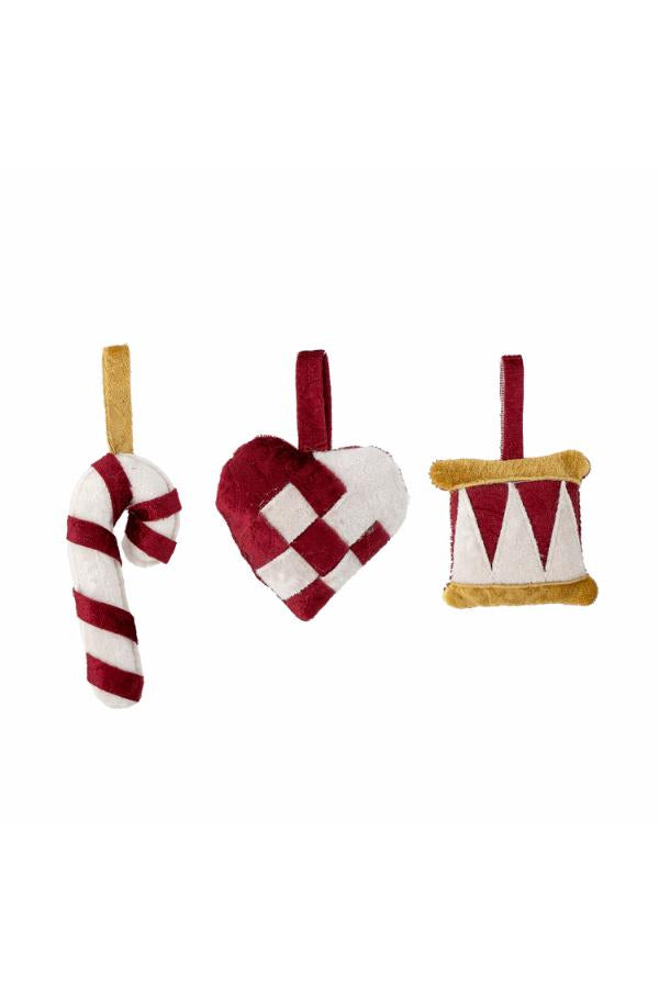 Bloomingville Velua Ornament, Red, Polyester