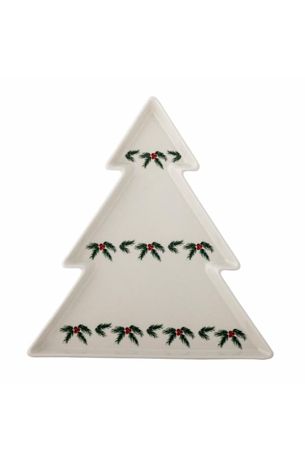 Bloomingville Berry Serving Plate, White, Stoneware