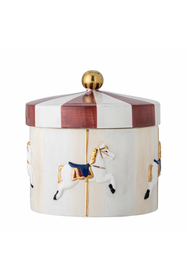 Bloomingville Merry-go-round Jar w/Lid, Multi, Stoneware